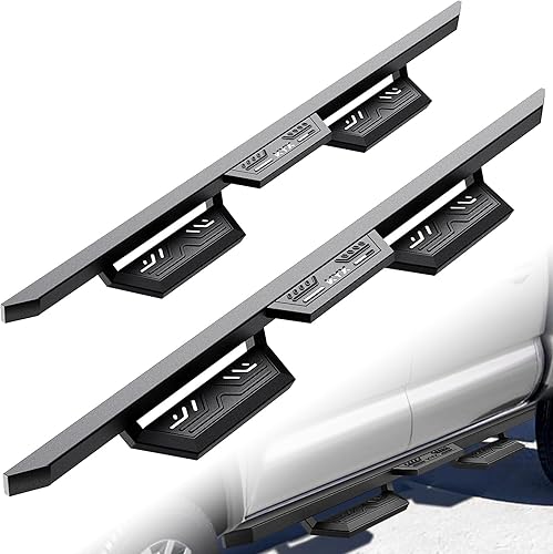 KYX Estribos aptos para Toyota Tacoma 2005-2023, doble cabina de 6 pulgadas, barras laterales de puerta de automóvil, barras Nerf, tablas de camión,