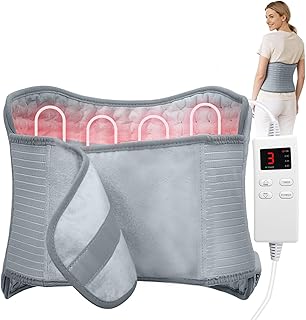 Heating Pad for Period Cramps, Portable Electric Heat Pad with 6 Heat Levels and 4 Times Settings, Moist Heating Pad for Back Pain Relief, Neck, Shoulder, Abdomen, Birthday Gifts for Women and Men