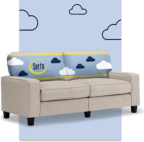 Miniatura 29 de Serta Palisades Sofás Tapizados para Sala, Sofá de Diseño Moderno, Tela, Bronceado Beige Bronceado,Beige,Marrón,Alforfón Beige,Marrón (Chestnut