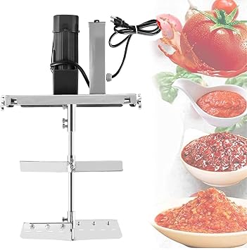 Commercial Food Mixer Electric Stirrer Hot Pot Seasoning Bottom Soup Sauce Stirrer Machine Stainless Steel Stand Mixer with Double Layer Mixing Shaft and Scraper - Adjustable Speed,60L