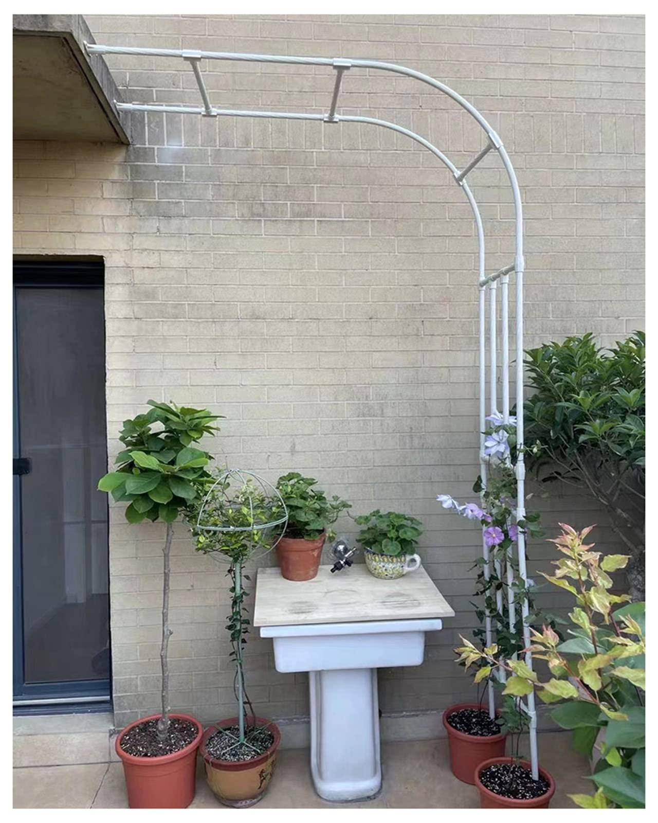 Arche de jardin pour plantes grimpantes robuste qui ne rouille pas dehors