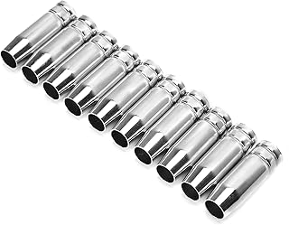 Acouto Acessório de proteção para queimador de latão MB15 MB14 12 mm MAG MIG 10 peças de contato com bico de gás para MB15 MB14 12 mm acessório de proteção de queimador MAG MIG