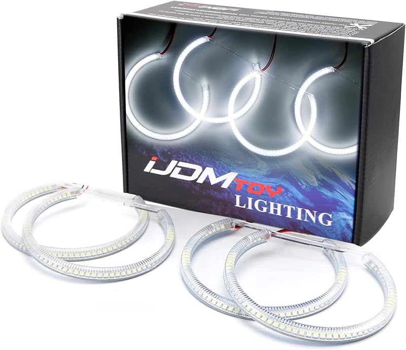 kit de iluminación iJDMTOY 7000K Xenon White 264-SMD LED Angel Eyes Halo Ring compatible con BMW E36 E46 3 Series E39 5 Series E38 7 Series (SOLO ajuste de ajuste de xenón)