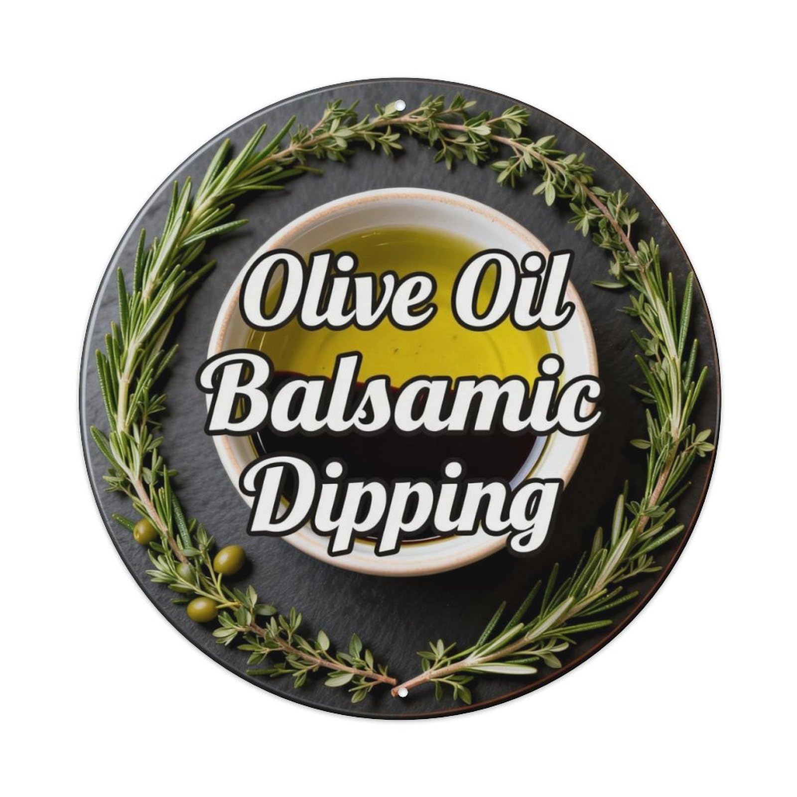 Olive Oil Balsamic Dipping Metal Tin Sign Plaque
