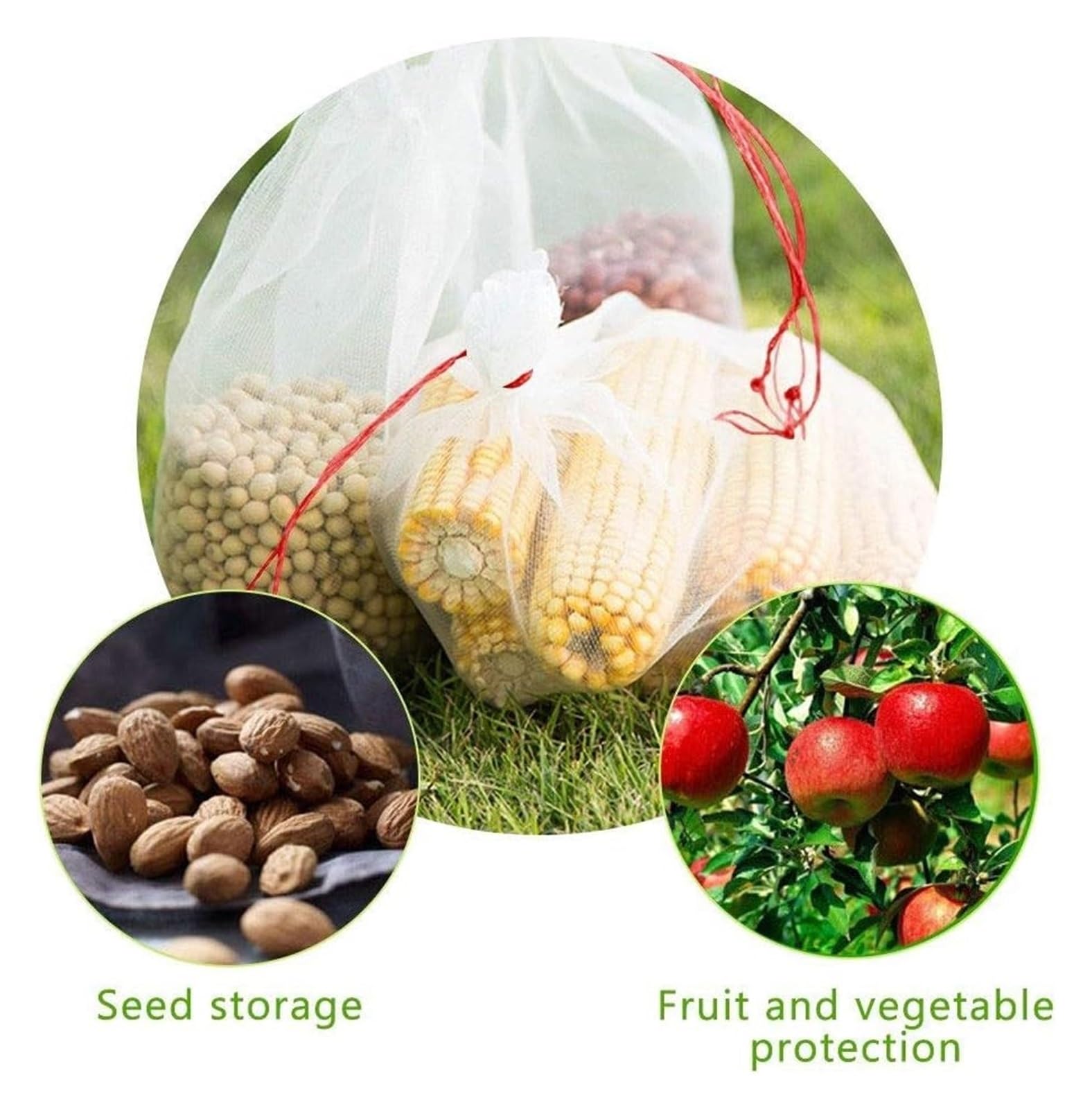 Bolsas Protectoras contra Insectos para Uvas, Juego de 50 Bolsas Malla for jardín, Protectoras for Verduras, Uvas, Manzanas y Frutas, agrícola(15x25cm)