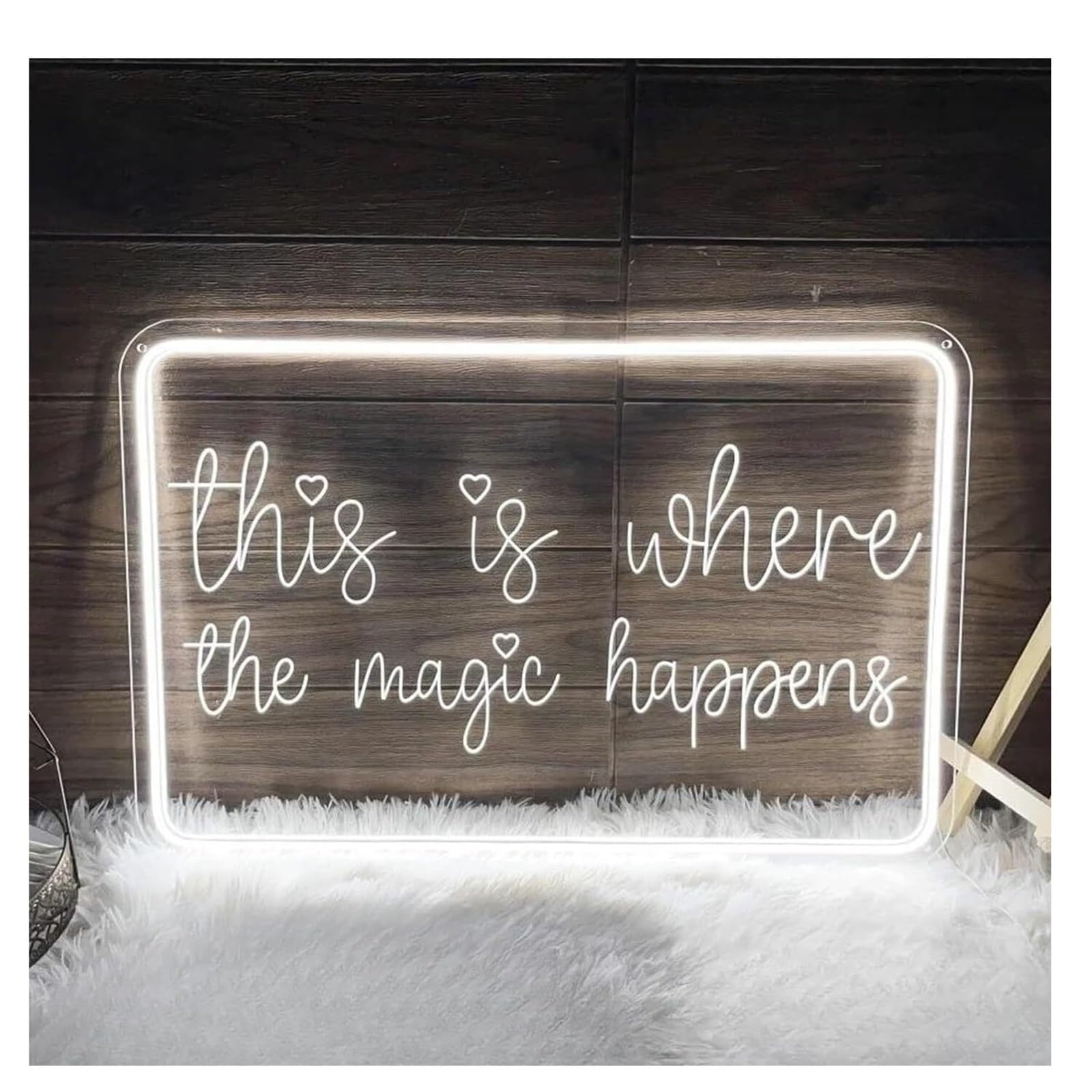 Neon lamp Soothing Ambiance Neon Sign This is Where The Magic Happen with Engraved Letters and Light(30x20cm)