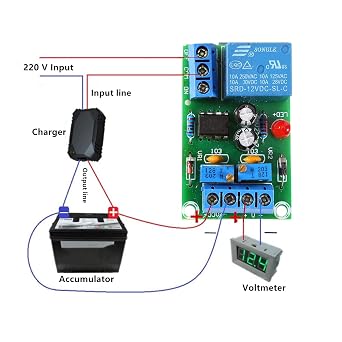 12V Battery Charging Controller Board Automatic Charging Stop Control Module