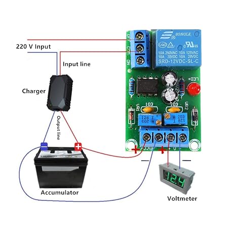 12V Battery Charging Controller Board Automatic Charging Stop Control Module