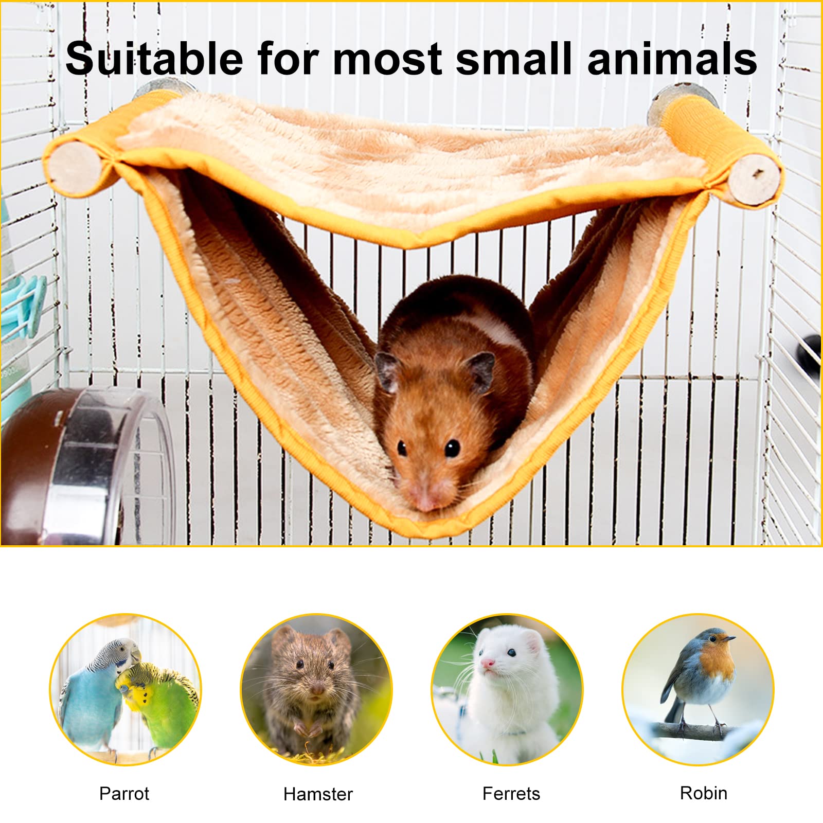 AKONE Hamac à oiseaux Lit superposé - Nichoir à oiseaux - Grottes - Lieux de couchage - Accessoires de cage à oiseaux - Jouet à oiseaux - Lit superposé à suspendre pour perruche, calopsittes, pinsons,