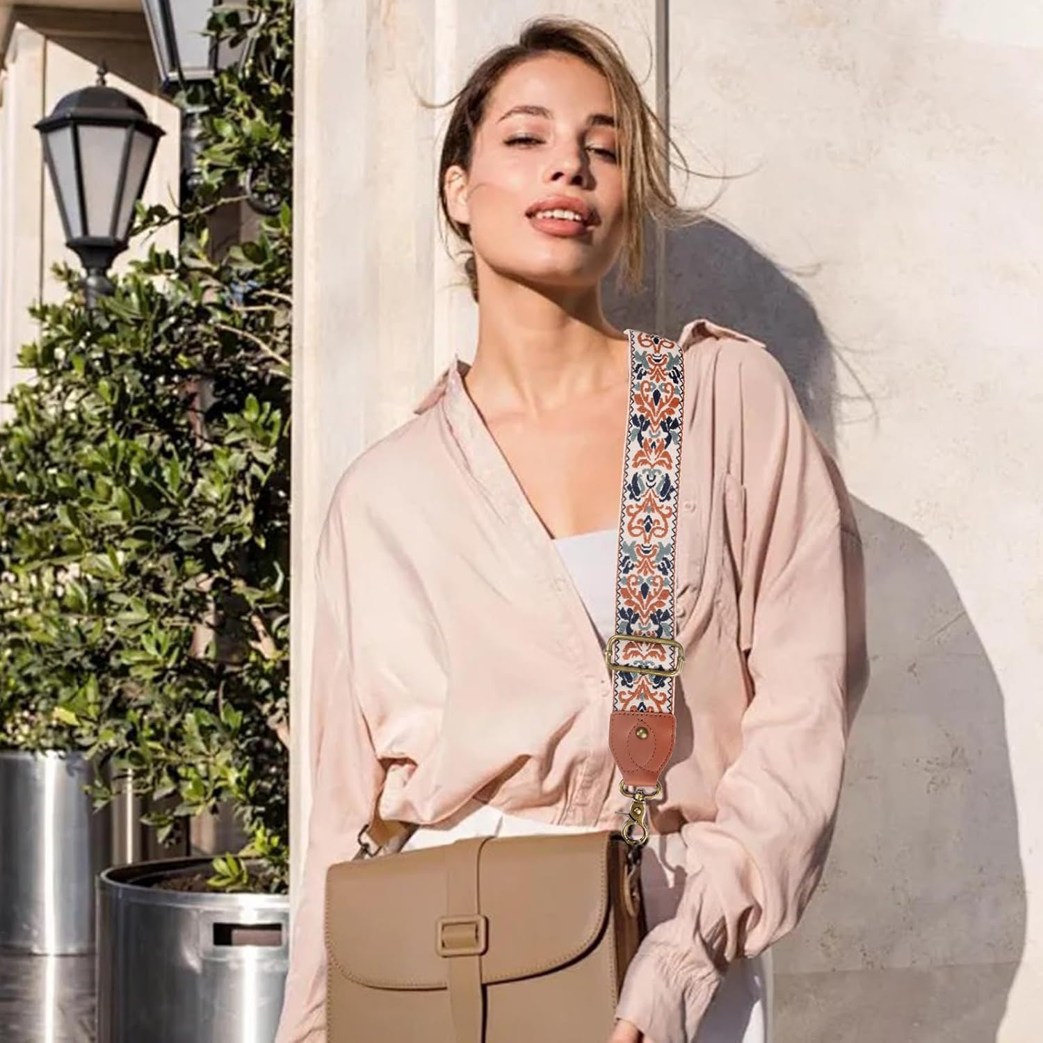 Purse Strap Replacement Crossbody Adjustable Bag Strap Retro Jacquard Embroidery Wide Shoulder Strap for Women Handbags - Image 5