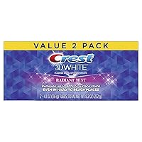 Vista 1 de Crest Pasta de dientes blanqueadora blanca 3D, menta radiante, 8.2 onzas
