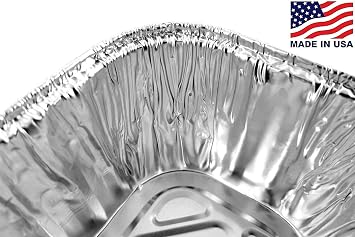 Handi-Foil 1 lb. Aluminum Foil Mini-Loaf/Bread Baking Pan w/Clear Low Dome Lid (pack of 200)