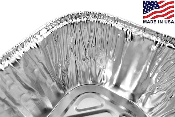 Handi-Foil 1 lb. Aluminum Foil Mini-Loaf/Bread Baking Pan w/Clear Low Dome Lid (pack of 200)
