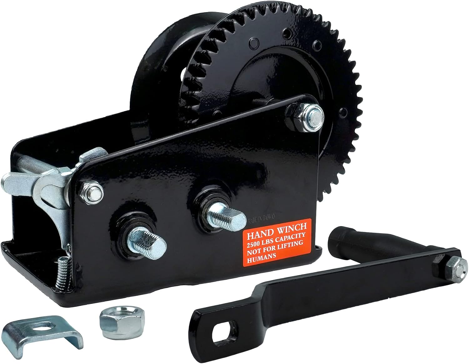 2500 LBS Hand Crank Winch, Boat Trailer Winch, Boat Lift Wheel Kit, Drill Winch, Trailer Winch, Come Along Winch Heavy Duty, 2-Speed Winch with Hand Brake, Mini Winch, Manual Boat Anchor Winch