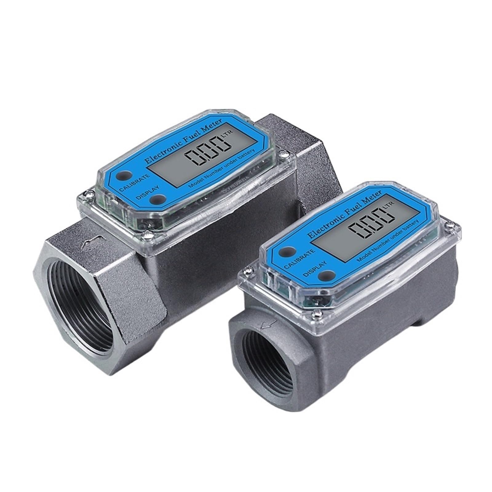 QfUxYYSLD 1pcs Turbine flowmeter, Digital flowmeter, Electronic Liquid Meter K24,(Alloy 1.5inch)