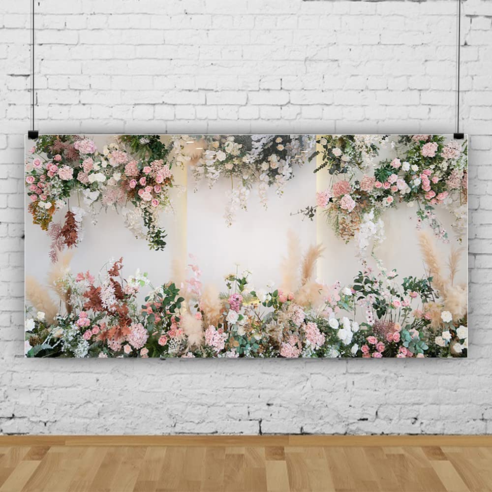 TTQYFNM Blumen-Hintergrund 2,3 M Durchmesser – Runder Fotohintergrund Für Hochzeiten, Partys & Portrait