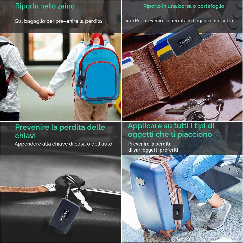Mini Locatore GPS Auto, GPS Tracker 4G Spia Applicazione senza Abbonamento di Tracciamento per Bambini, Anziani, Bagagli, Documenti Importanti, Auto