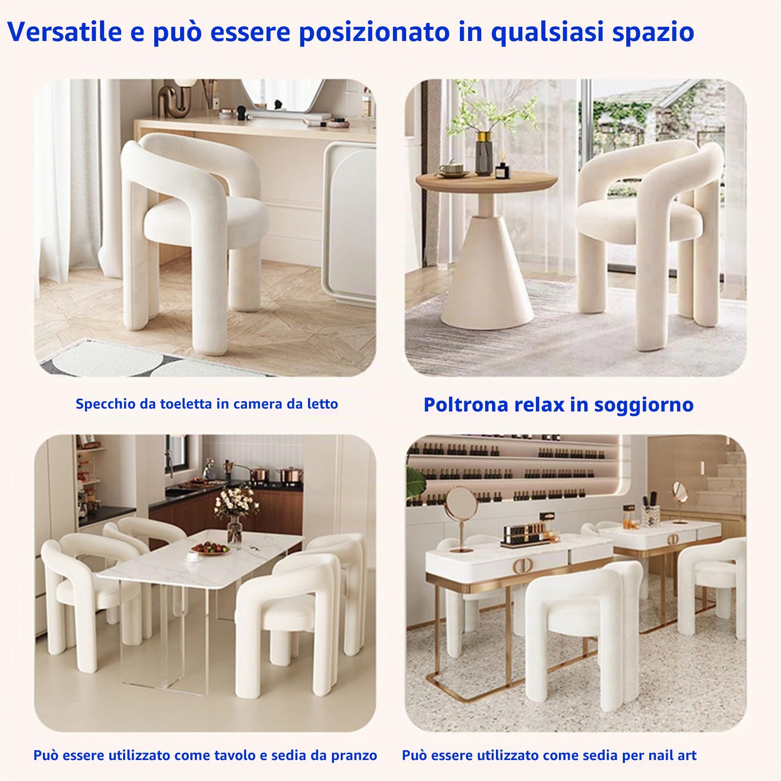 MAMAO Sgabello Speciale per Toeletta, Sgabello per Il Trucco in Stile Crema, Sedia da Camera per Ragazze, Sedia da Pranzo Moderna, Sedia da Soggiorno con Schienale Decorativo Yellow
