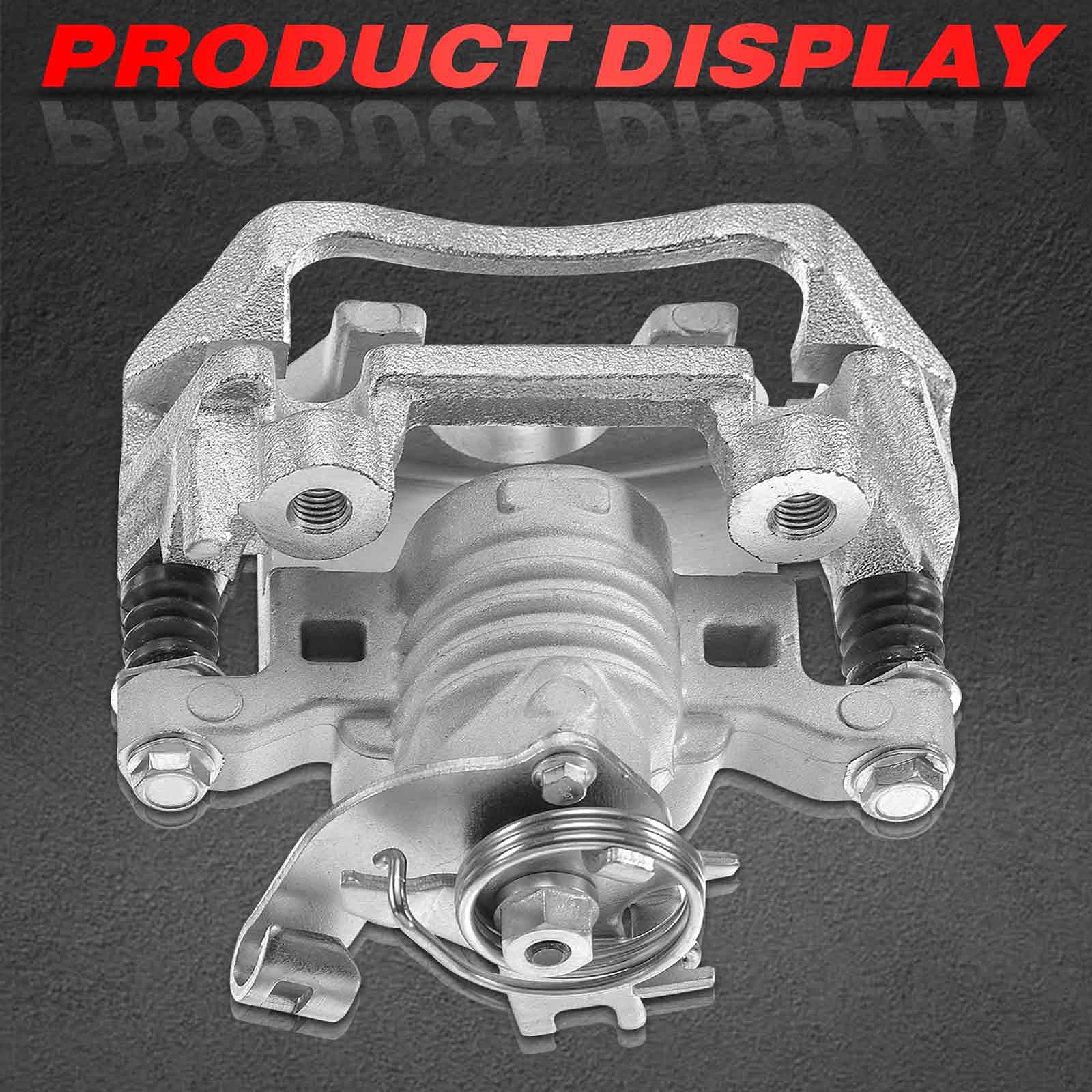 YHTAUTO Rear Disc Brake Calipers with Bracket Fits Chevrolet Pontiac Saturn Models, Malibu 2004-2012, Cobalt 2005-2008, G6 2005-2010, HHR, Ion, Aura, Rear Driver Passenger Caliper Assembly Set of 2