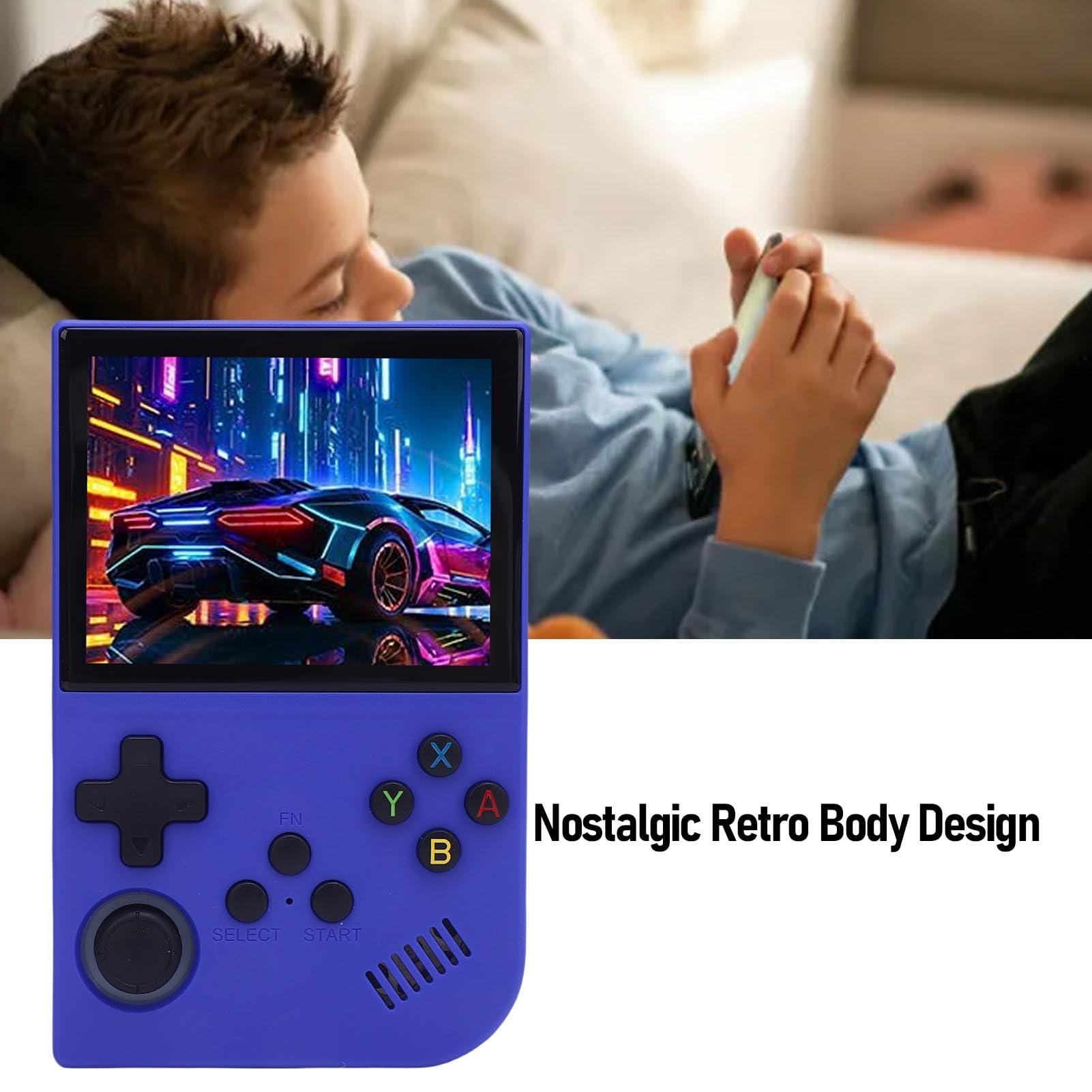 Retro Game Console, 15000 Gier Przenośna Konsola do Gier Konsole Gier Wideo z 3,5 -calowym Ekranem HD 3500 MAh Bateria dla Układu RK3326 (64G)