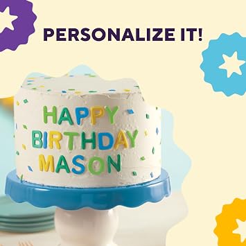 Wilton Happy Birthday Letters Cake Decorations, 68-Count Icing Letters & Numbers, Assorted Colors for Cakes, Cupcakes & Cookies, Made in USA