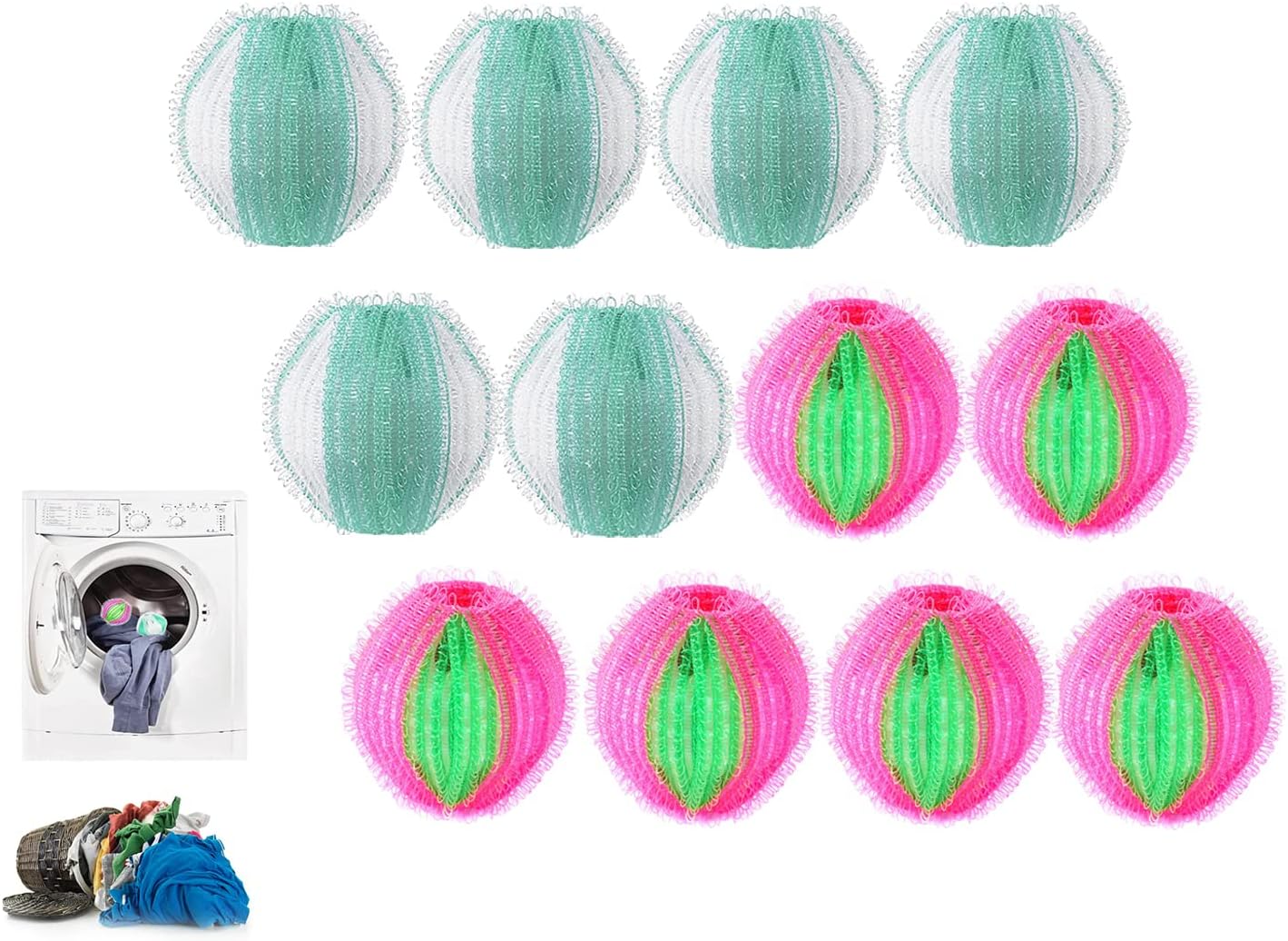 12 PCS Reusable Pet Hair Remover For Laundry - Safe For