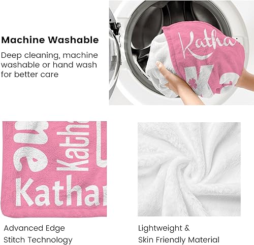 Miniatura 6 de Mantas personalizadas con nombre para bebés, niños y niñas, manta personalizada para adultos y niños, manta personalizada con monograma, regalos