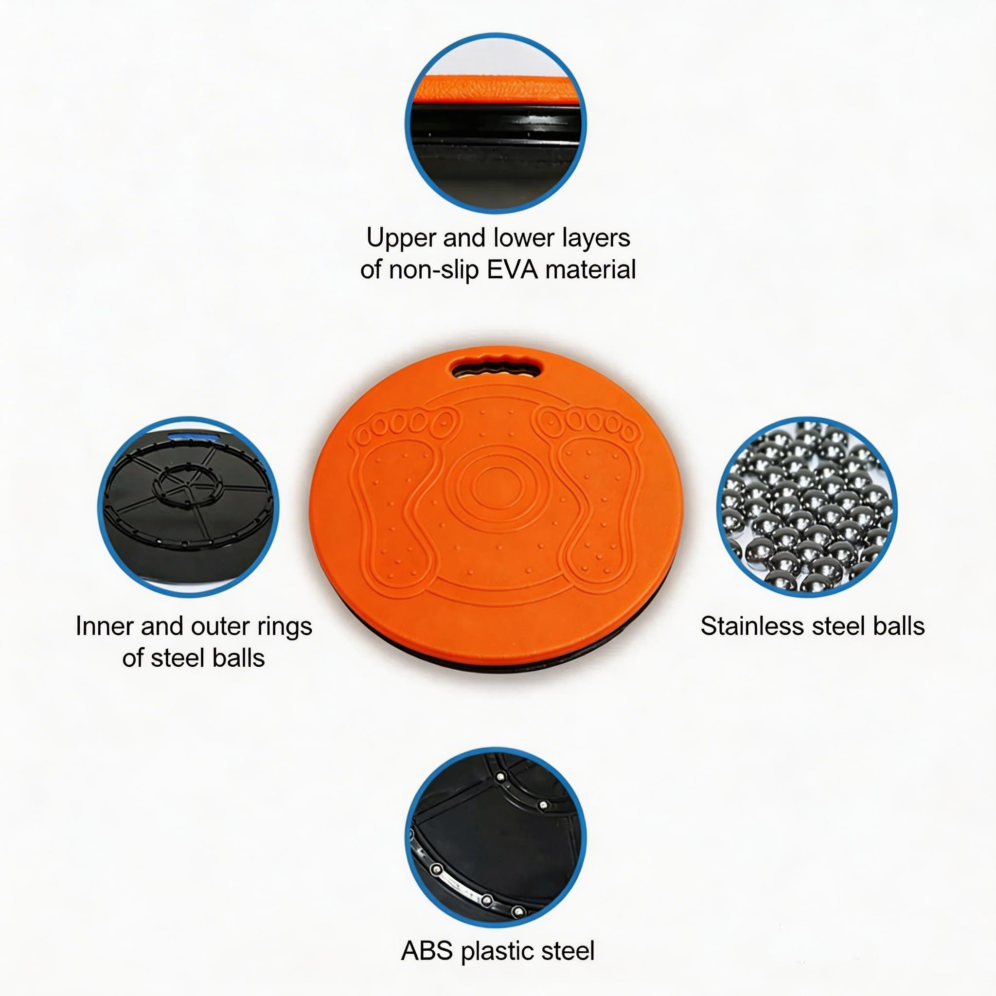 NEWFUN Disque de Transfert de Patient Plateau de Transfert Rotatif à 360°, Plateau Rotatif Pour Siège de Déambulateur, Matériel de Soins Infirmiers, Adapté aux Personnes âgées et Handicapées (orange)