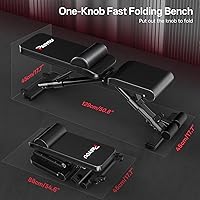 Vista 6 de PASYOU Adjustable Foldable Weight Bench for Home Gym with 660LBS, Workout Bench for Incline Decline Flat Bench Press, Full Body Strength Training