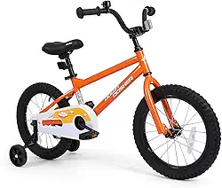 Bicicleta infantil com rodas de treinamento, bicicleta BMX com pedais para meninos e meninas de 2 a 4 anos, presente de aniversário