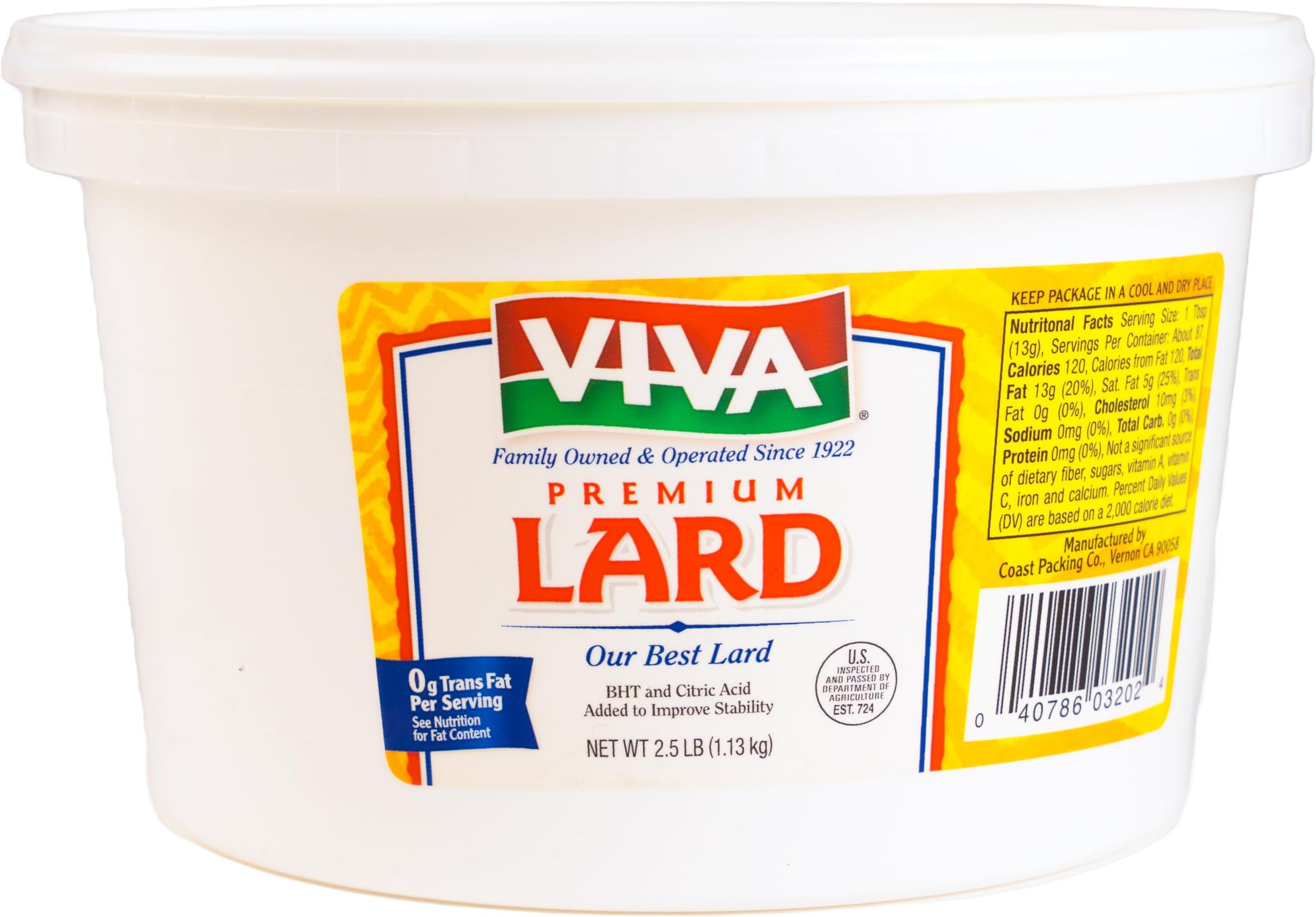 Armour Lard Star Tubs 16 oz (Pack of 2) Bundle with