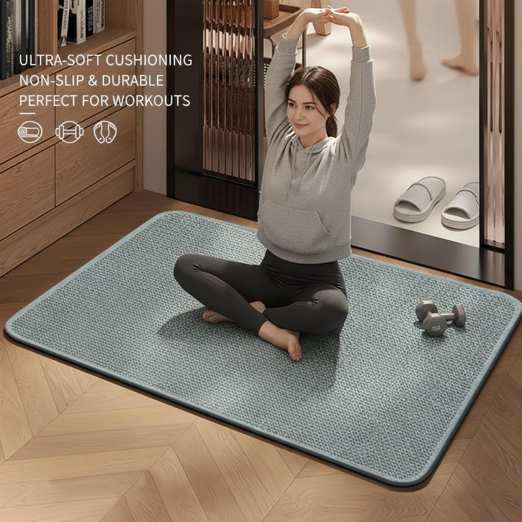 Luxurious Bath Mat Quick Dry Absorbent Non Slip Bathroom Mat for Shower Floor Elegant Design for Bathroom in