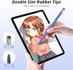Rubber Tips for Stylus Pens (15 Pair, 0.2'' & 0.28'') Replacement nibs for Touch Screen Pen,Soft,No Scratches,Universal Stylus Ends