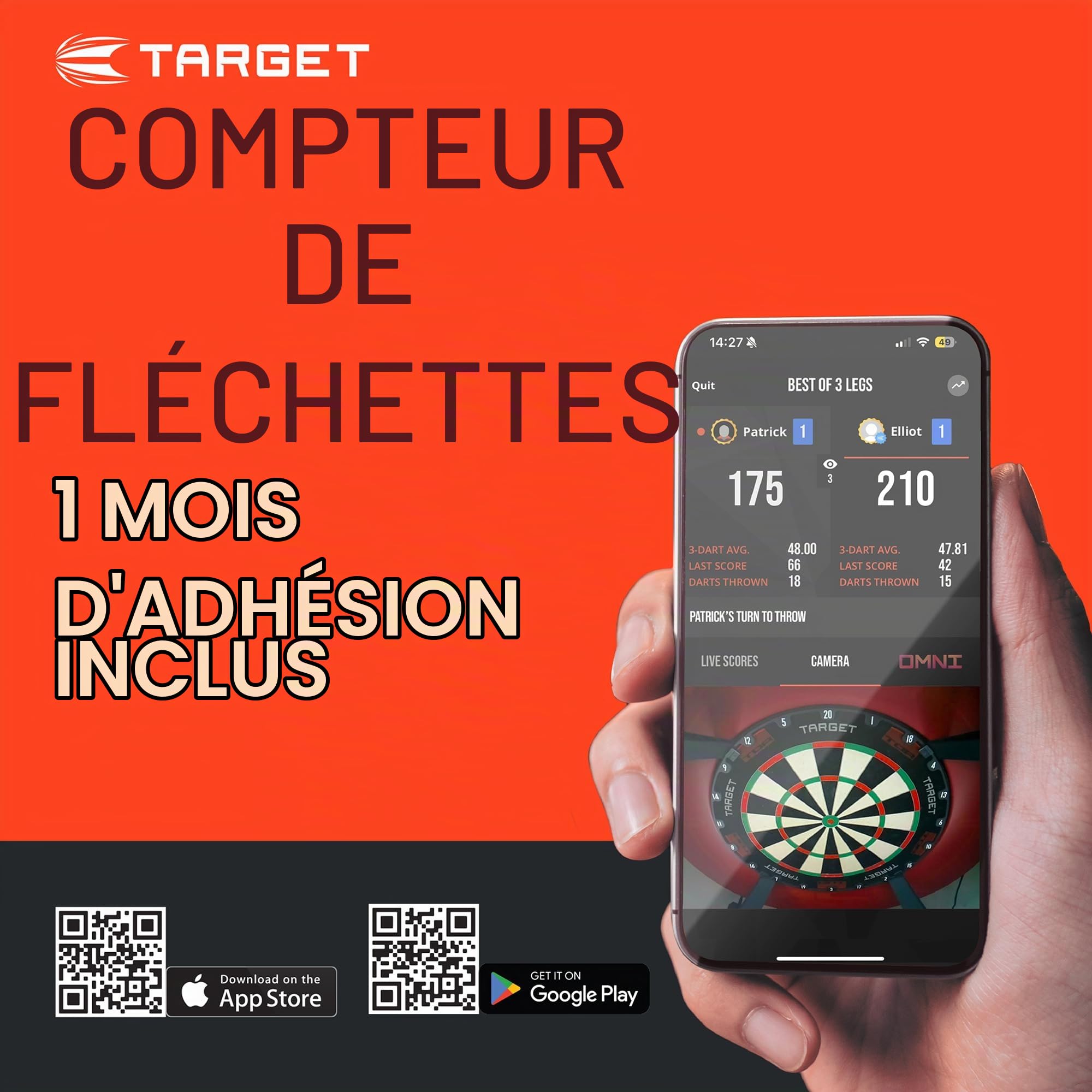 Target Darts Summit and Home Ensembles Armoire et Jeu de Fléchettes | Ensemble Complet de Fléchettes | Comprend Une Armoire et Un Jeu de Fléchettes, des Fléchettes en Laiton à Pointe en Acier