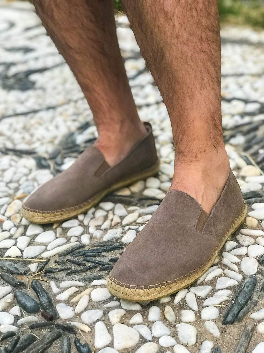 Alpargata Plana Hombre, Cangrejo Serraje - Colores - Arena, Vaquero, Kaki y Gris Ceniza