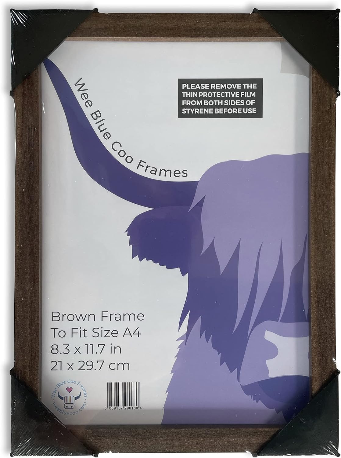 Dark Oak Brown A4 Picture Frame For Art Print Poster Photo or Certificate - Image 4
