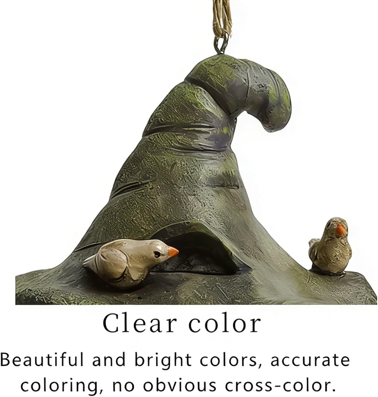 Outdoor Hat-Shaped Hanging Birdhouse, Suitable for Small Birds to Nest and Garden Decoration