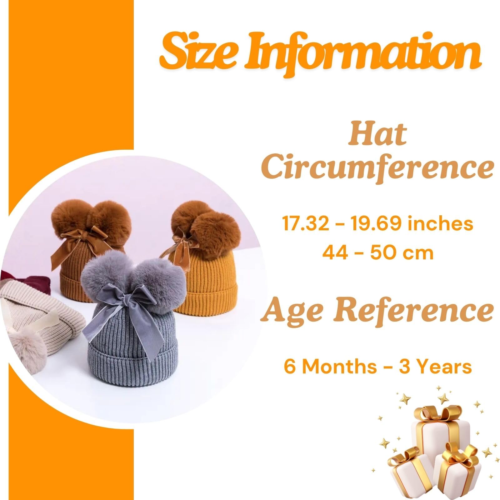 Personalized Toddler Beanie Hat with Bow - Custom Winter Pom Pom Beanies - Leater Patch Baby Warm Knit Hats Pink