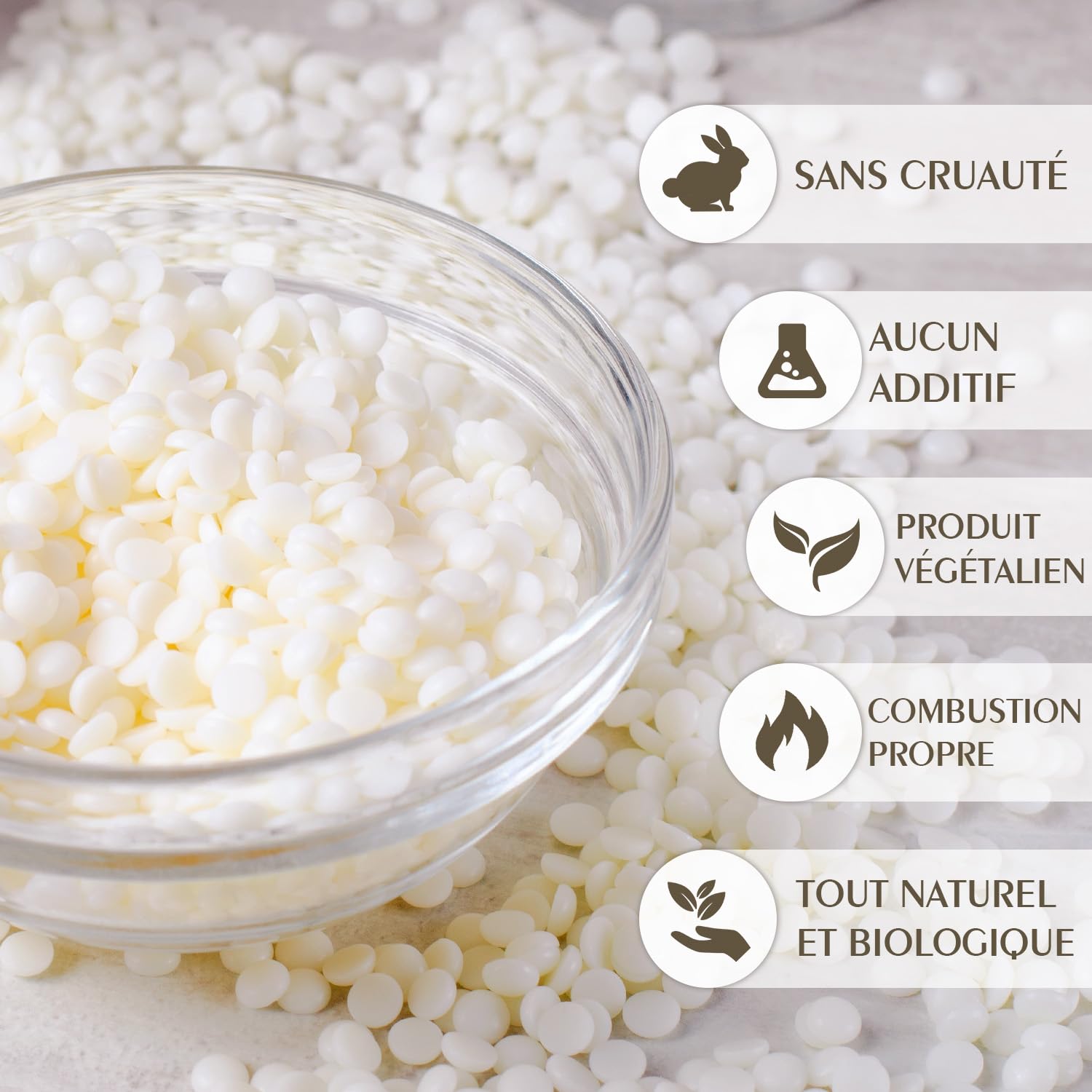 Cire de soja pour bougies, Cire premium pour bougies 10kg de Waxcanpy, Cire de soja écologique 100% naturelle pour bougies