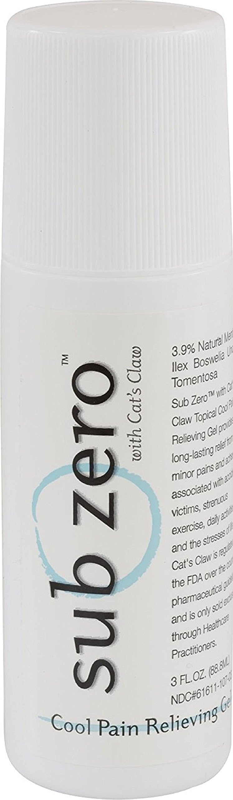 Current Solutions - Sub Zero Cool Pain Relieving Gel, 3 oz. Roll On - cm