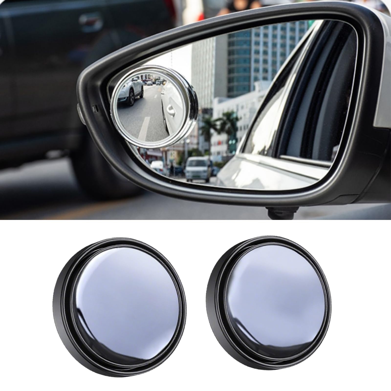 TDGHUNXC Blind Spot Mirror for Toyota Tacoma Tundra Sienna,Enhanced Driving Visibility Wide Angle Auxiliary Mirror for Parking,normal-A Black