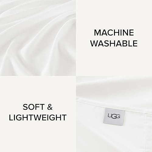 Miniatura 4 de UGG 01327 Alahna - Juego de sábanas y fundas de almohada tamaño King, 4 piezas, lavable a máquina, bolsillos profundos, resistente a las arrugas,