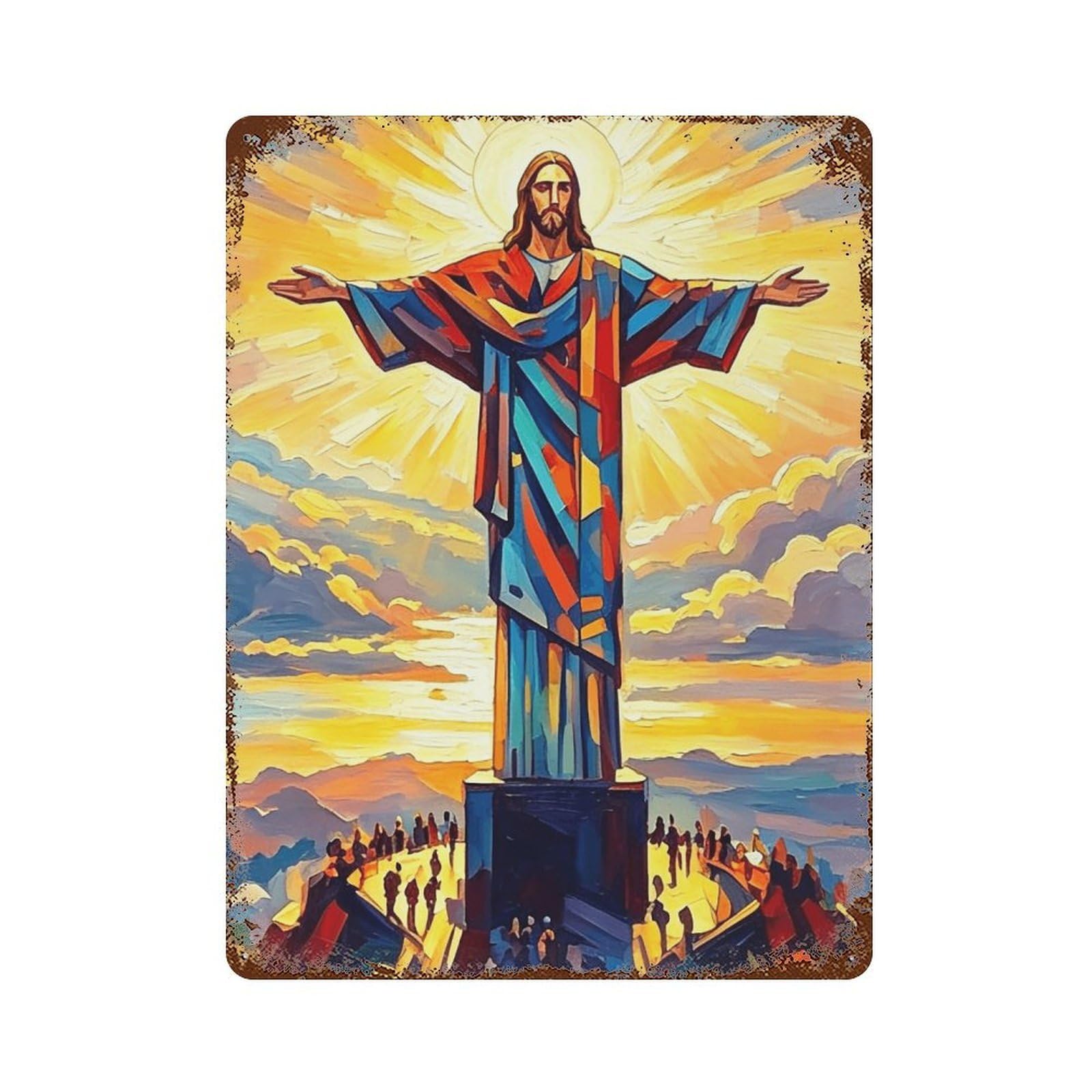 MGHTGRWE Christ Epiphany (1) Poster Wall Art Iron Vintage Metal Tin Sign Modern Home Cofffee Club Art Bar Shop Decor 40x30cm