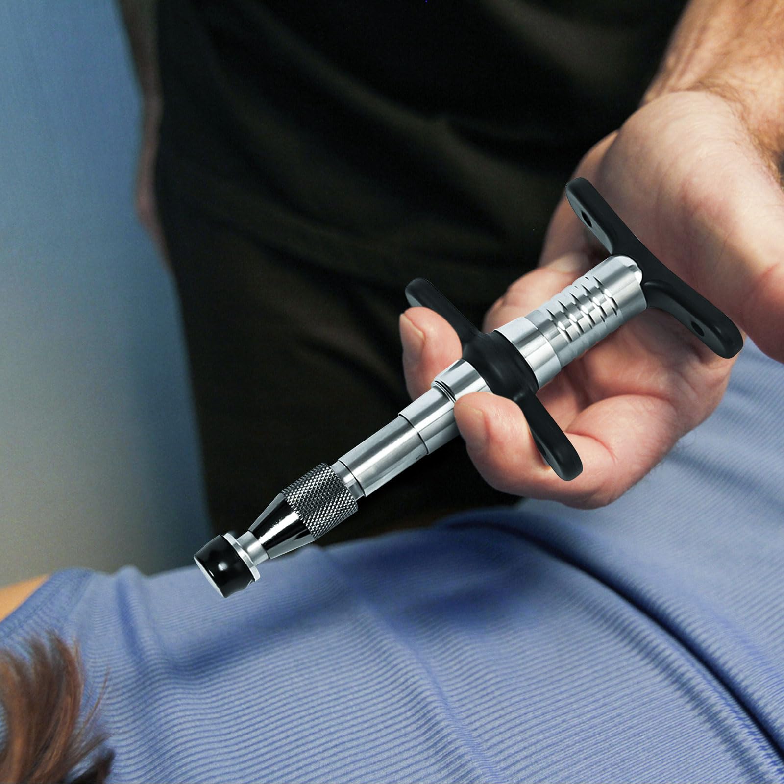 Chiropraktik-Korrekturwerkzeug, 80-280N Manuelle Wirbelsäule Chiropraktik Einstellwerkzeug Manuelles Wirbelsäulenmassagegerät Chiropraktik Einstellpistole für Nacken Rückenschmerzen Linderung
