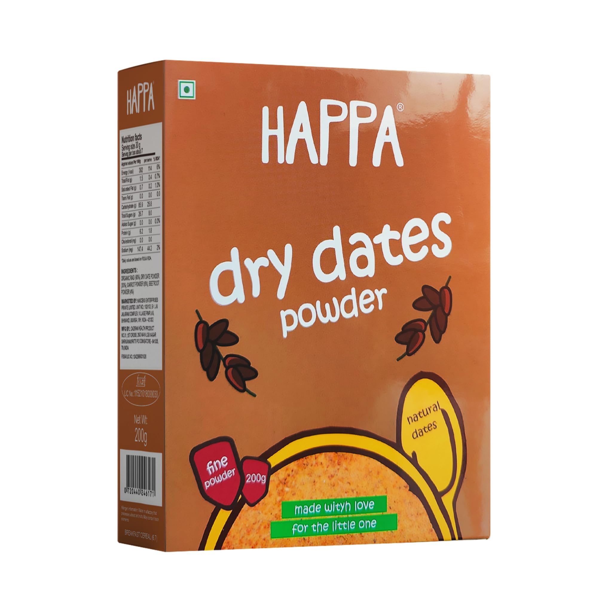 Happa Organic Dry Dates Powder | Natural Sweetener | Kharik Khajur Powder | Rich in Fibre and Minerals | No Preservatives | No Chemicals or Additives | Healthy Substitute for Refined Sugar | 200 grams (B08JY3CPK9) Amazon Price History, Amazon Price Tracker