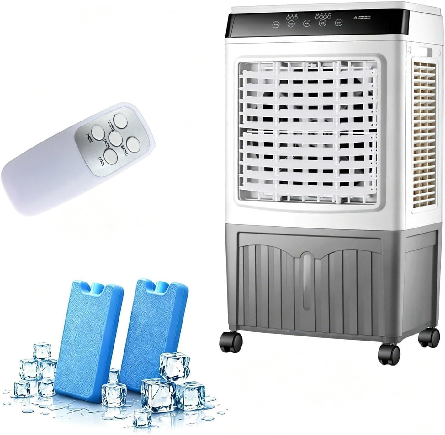 A Swamp Cooler 4000Cfm Evaporative Ir Conditioner With 10.5 Gallon Water Tank, 3 Modes, 3 Speed, Remote Control, 7.5 Hour Timer (40L)