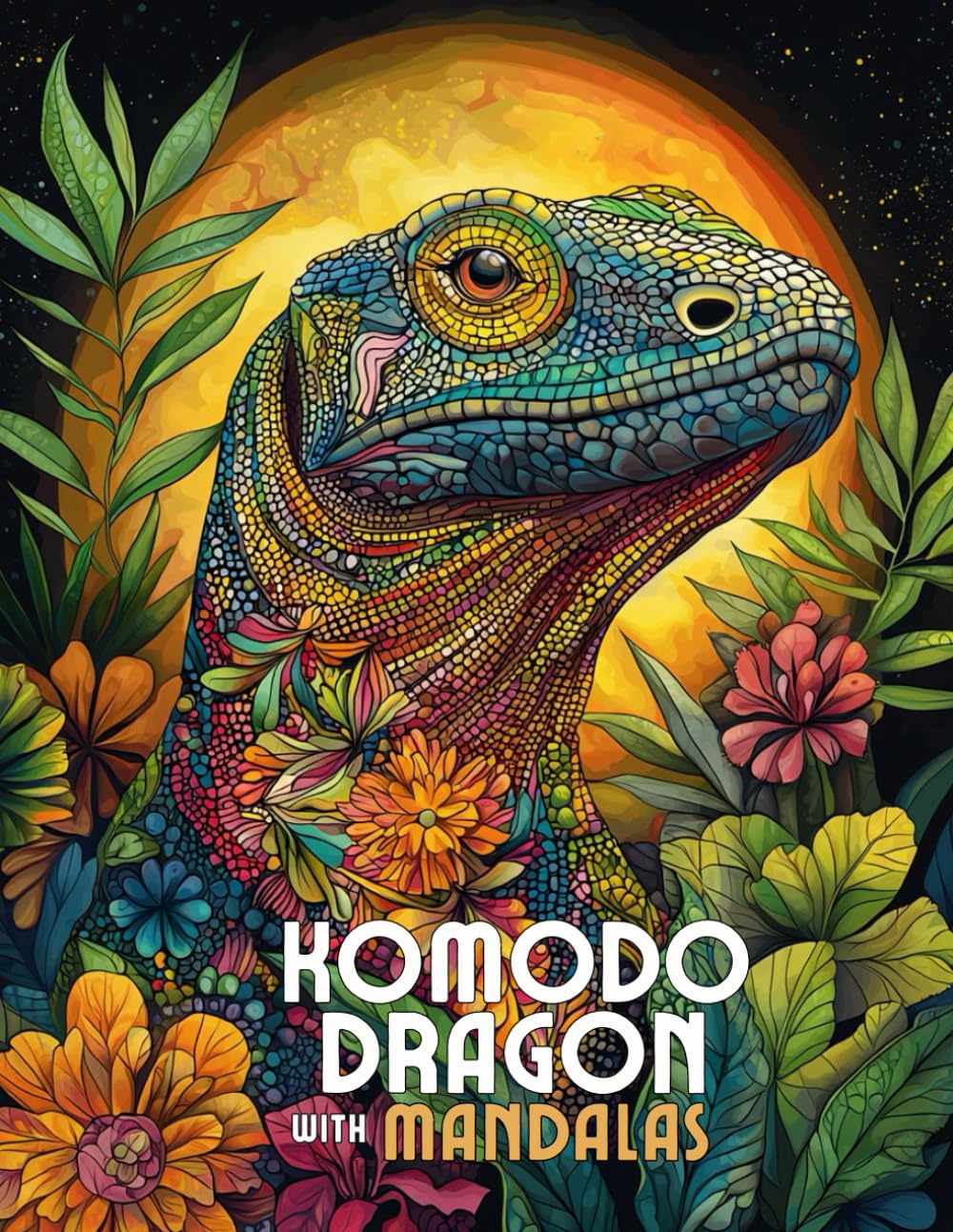 Komodo Dragon with Mandalas: Mandala Patterns of Legendary Komodo Dragons and Island Giants For Mindfulness, Relaxation And Stress Relief