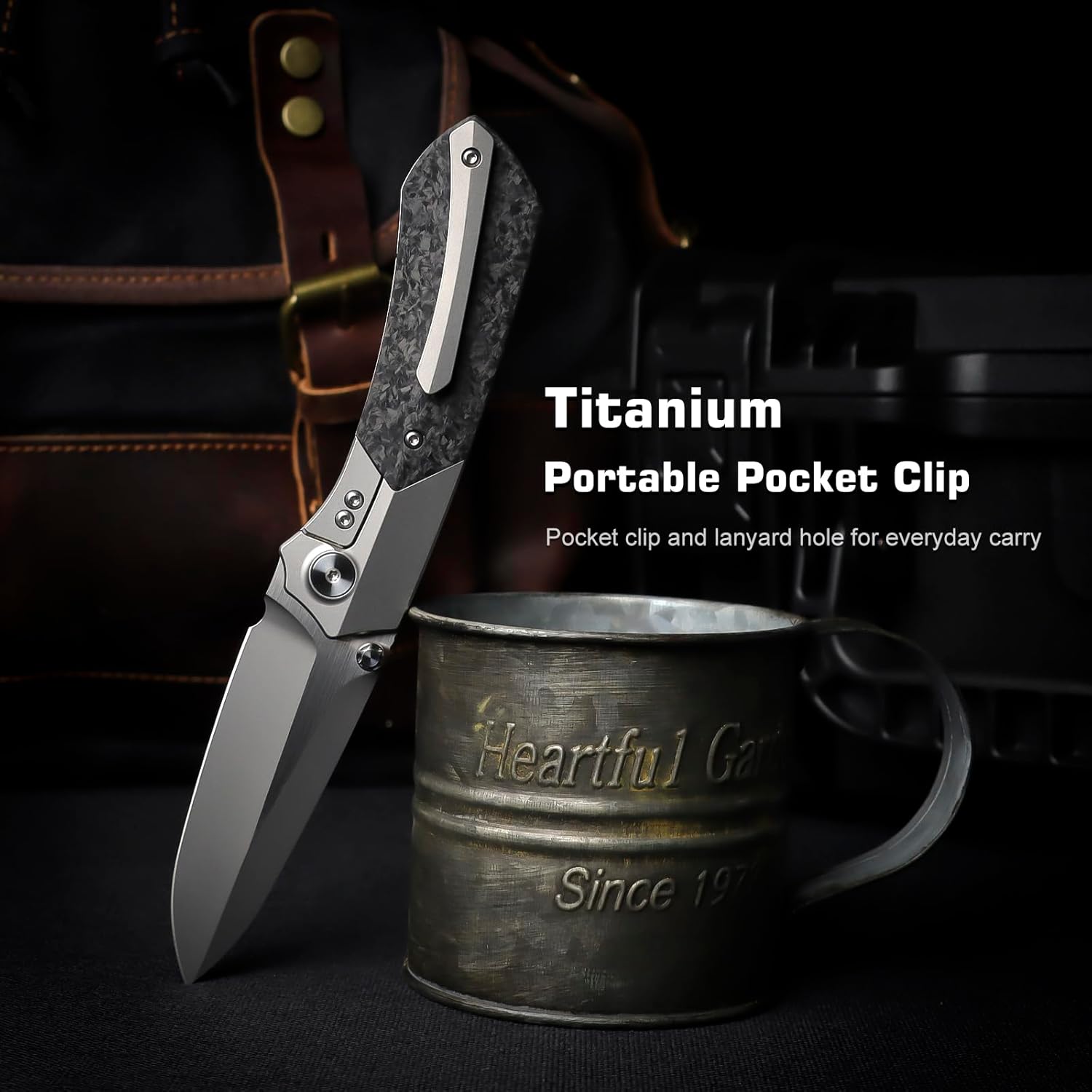 REMETTE RT-Meteor Knife Titanium Handle M390 Blade (Black)