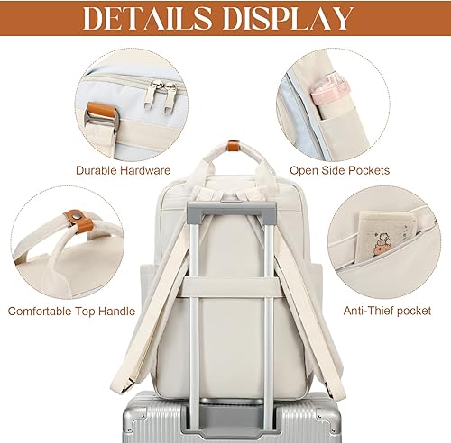 Miniatura 5 de MYHOZEE Mochilas para laptop para niñas  Mochilas cuadradas de viaje con estética casual para la escuela para mujeres, Púrpura, Escuela