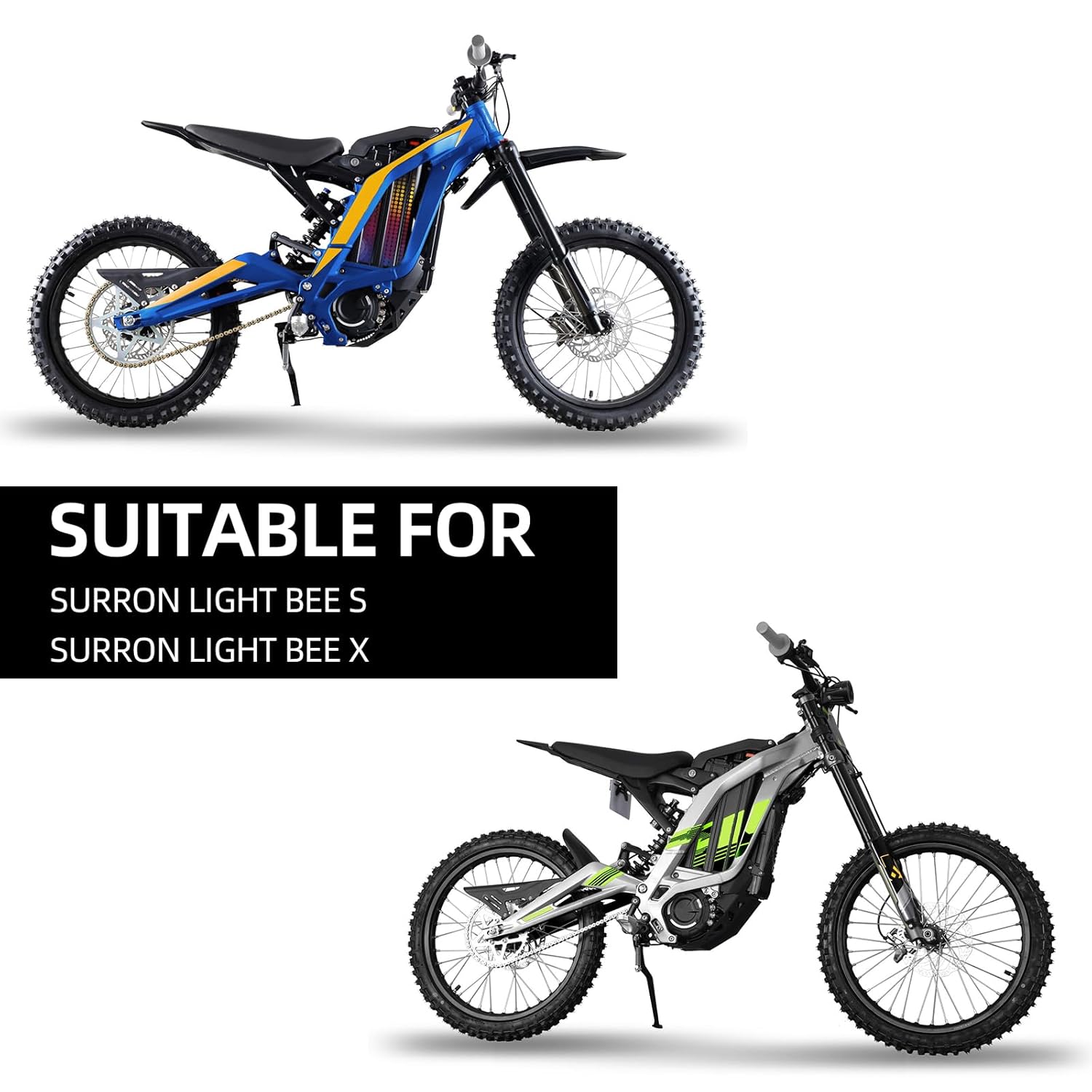 Chain Sprocket for Surron,Silent 58T Rear Sprocket + 14T Front Sprocket for Dirt Bike Sur Ron Light Bee S/Light Bee X